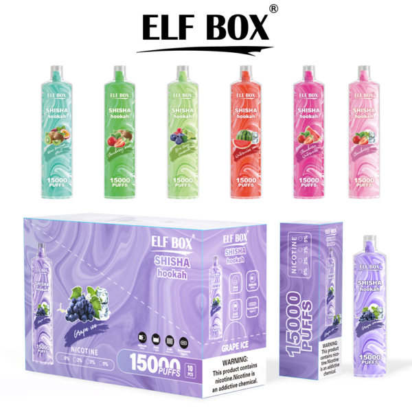 ELF BOX LS15000 Puff Shisha Hookah 0% 2% 5% Nicotine Oplaadbare Wegwerp Vape Groothandel - ESCOVAPE - 3