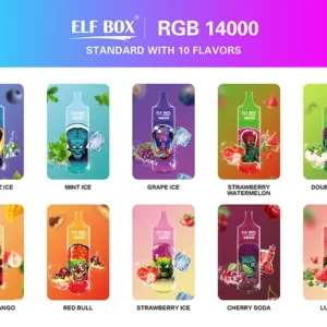 ELF BOX RGB14000 Puffs 0% 2% 3% 5% Nikotin Nabíjecí Jednorázová Vape Velkoobchod - ESCOVAPE - 10