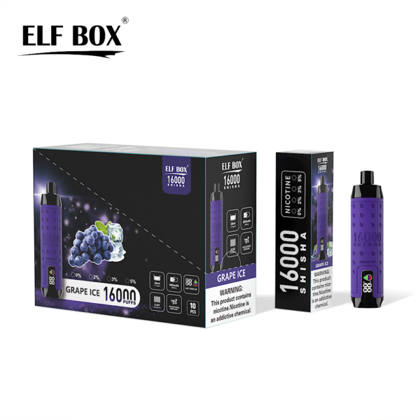 ELF BOX SHISHA 16000 Puffs 0%/2%/3%/5% Nicotine Oplaadbare Wegwerp Vape Groothandel - ESCOVAPE - 9