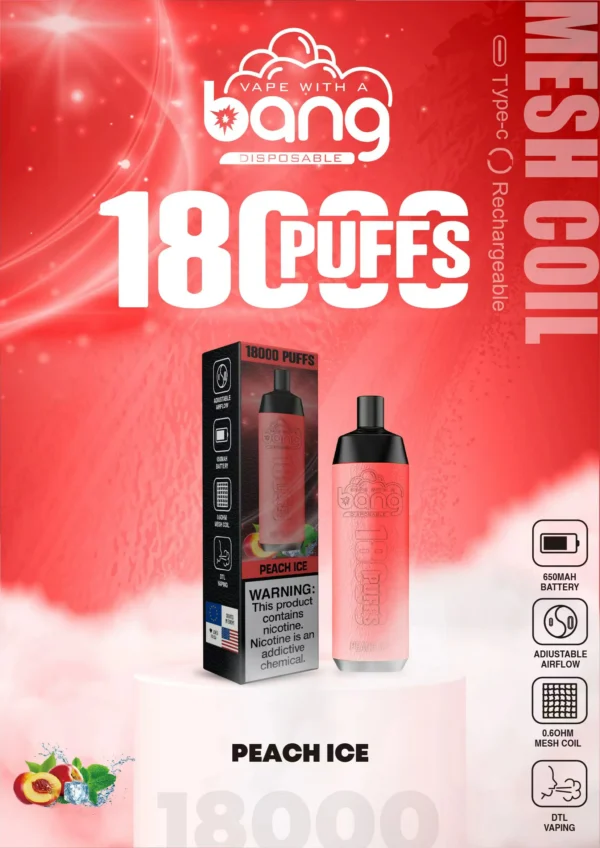Bang Crown Bar 18000 Puffs 0% 2% 3% 5% Lage Nicotine Oplaadbare Wegwerp Vapes Pen Bulk Aankoop Groothandel - ESCOVAPE - 2