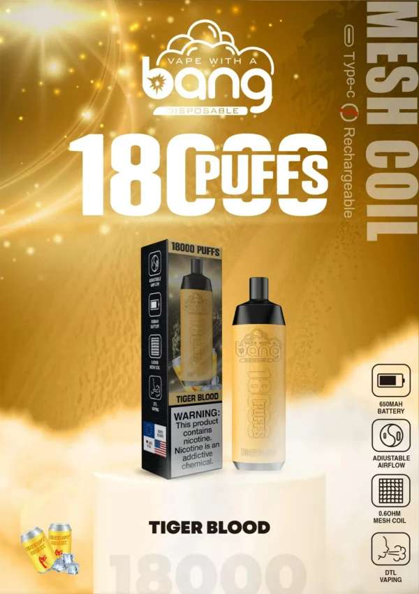 Bang Crown Bar 18000 Puffs 0% 2% 3% 5% Lage Nicotine Oplaadbare Wegwerp Vapes Pen Bulk Aankoop Groothandel - ESCOVAPE - 13