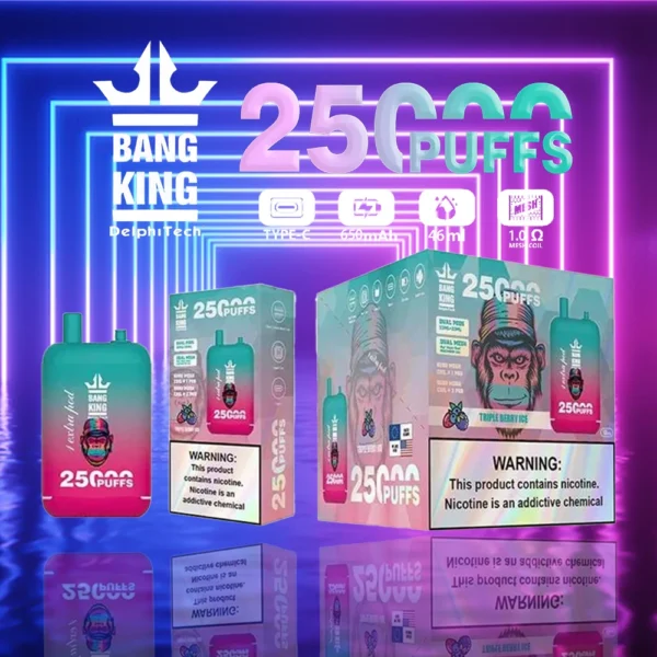 Bang King 25000 Puffs Dual Pods 0% 2% 3% 5% Lage Nicotine Oplaadbare Wegwerp Vapes Pen Bulk Aankoop Groothandel - ESCOVAPE - 6
