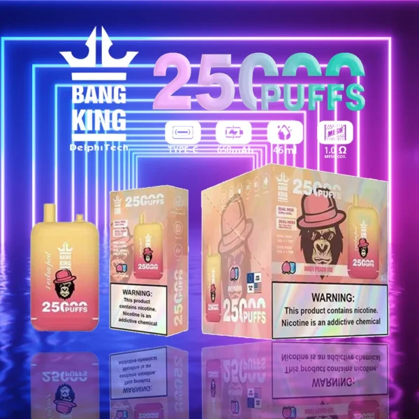 Bang King 25000 Puffs Dual Pods 0% 2% 3% 5% Lage Nicotine Oplaadbare Wegwerp Vapes Pen Bulk Aankoop Groothandel - ESCOVAPE - 7