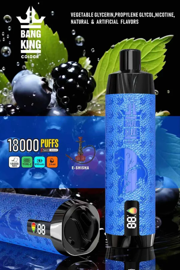 Bang King Crown Bar 18000 Puffs 0% 2% 3% 5% Lage Nicotine Oplaadbare Wegwerp Vapes Pen Bulk Aankoop Groothandel - ESCOVAPE - 2