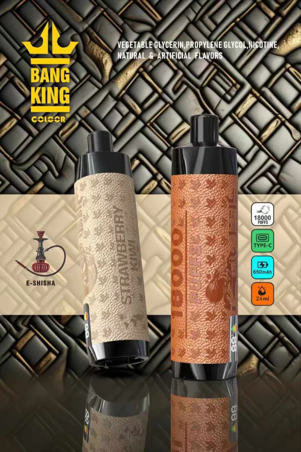 Bang King Crown Bar 18000 Puffs 0% 2% 3% 5% Lage Nicotine Oplaadbare Wegwerp Vapes Pen Bulk Aankoop Groothandel - ESCOVAPE - 1