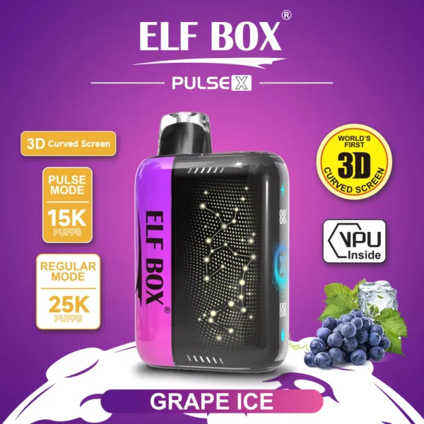 Elf Box Pulse X 25000 Puffs Dual Mesh 0% 2% 3% 5% Lage Nicotine 3D Gebogen LED Scherm Oplaadbare Wegwerp Vapes Pen Bulk Aankoop Groothandel - ESCOVAPE - 9
