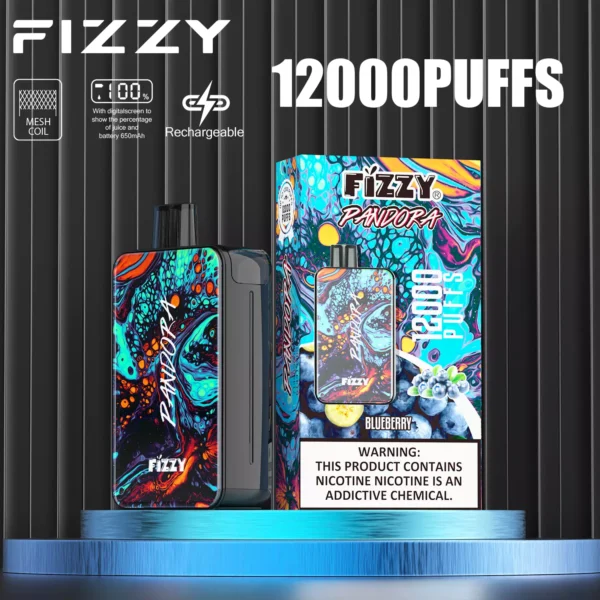 Fizzy Pandora 12000 Puffs 2% 5% Baixo Nicotina Recarregável Vapes Descartáveis Caneta a Granel Compra por Atacado - ESCOVAPE - 3