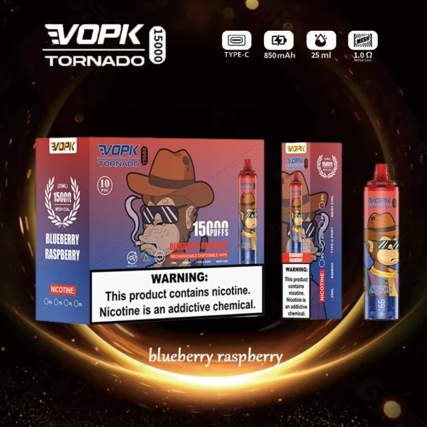 VOPK Tornado 15000 Puffs 0% 2% 3% 5% Lage Nicotine Oplaadbare Wegwerp Vapes Pen Bulk Aankoop Groothandel - ESCOVAPE - 4