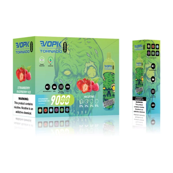 VOPK Tornado 9000 Puffs 0% 2% 3% 5% Lage Nicotine Oplaadbare Wegwerp Vapes Pen Bulk Aankoop Groothandel - ESCOVAPE - 6