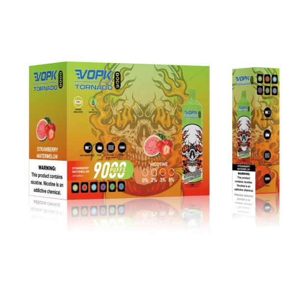 VOPK Tornado 9000 Puffs 0% 2% 3% 5% Lage Nicotine Oplaadbare Wegwerp Vapes Pen Bulk Aankoop Groothandel - ESCOVAPE - 4