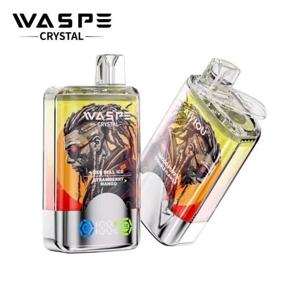 WASPE Crystal 40000 Puffs Double Flavor LED Display 0% 2% 5% Lage Nicotine Oplaadbare Wegwerp Vapes Pen Bulk Aankoop Groothandel - ESCOVAPE - 13