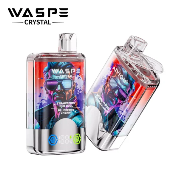 WASPE Crystal 40000 Puffs Double Flavor LED Display 0% 2% 5% Lage Nicotine Oplaadbare Wegwerp Vapes Pen Bulk Aankoop Groothandel - ESCOVAPE - 12