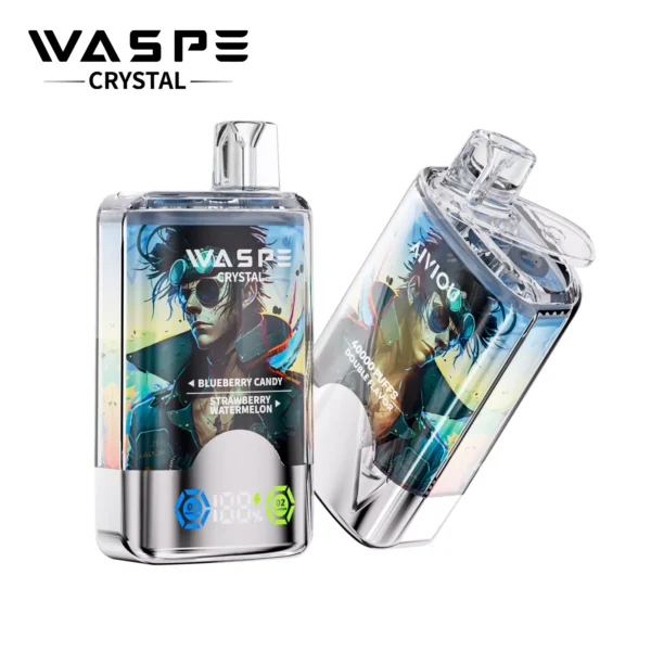 WASPE Crystal 40000 Puffs Double Flavor LED Display 0% 2% 5% Lage Nicotine Oplaadbare Wegwerp Vapes Pen Bulk Aankoop Groothandel - ESCOVAPE - 11