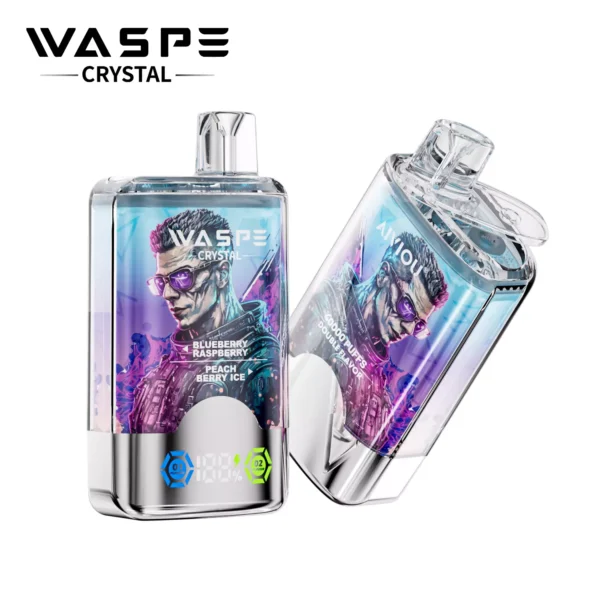 WASPE Crystal 40000 Puffs Double Flavor LED Display 0% 2% 5% Lage Nicotine Oplaadbare Wegwerp Vapes Pen Bulk Aankoop Groothandel - ESCOVAPE - 9