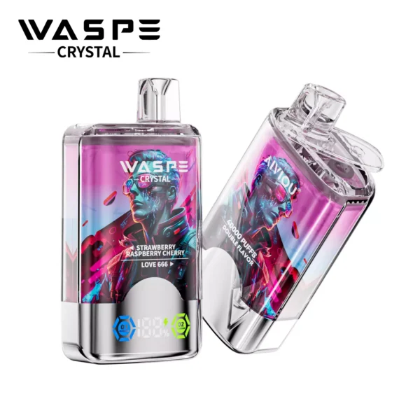 WASPE Crystal 40000 Puffs Double Flavor LED Display 0% 2% 5% Lage Nicotine Oplaadbare Wegwerp Vapes Pen Bulk Aankoop Groothandel - ESCOVAPE - 8