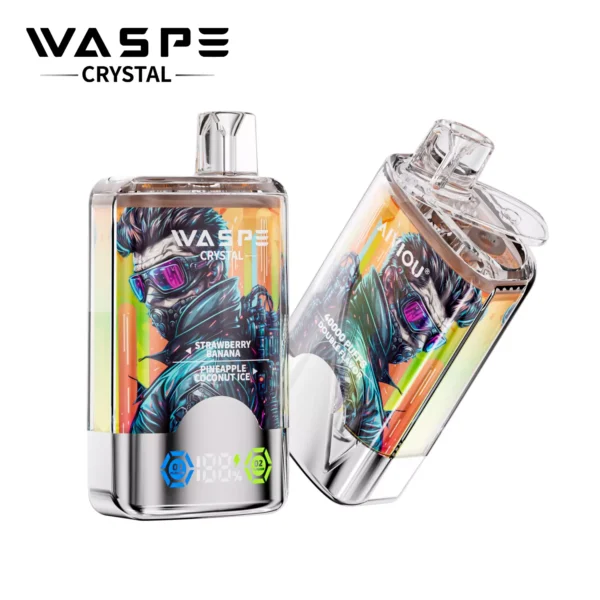 WASPE Crystal 40000 Puffs Double Flavor LED Display 0% 2% 5% Lage Nicotine Oplaadbare Wegwerp Vapes Pen Bulk Aankoop Groothandel - ESCOVAPE - 6