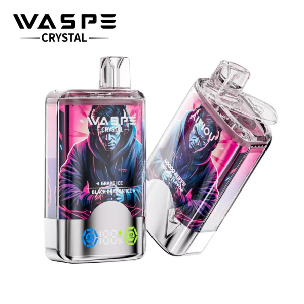 WASPE Crystal 40000 Puffs Dubbele Smaak LED Display 0% 2% 5% Lage Nicotine Oplaadbare Wegwerp Vapes Pen Bulk Aankoop Groothandel - ESCOVAPE - 5