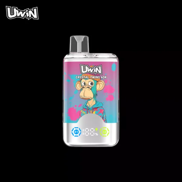 Uwin Twins Crystal 40000 Puffs Dubbele Smaak LED Display 0% 2% 3% 5% Lage Nicotine Oplaadbare Wegwerp Vapes Pen Bulk Aankoop Groothandel - ESCOVAPE - 3