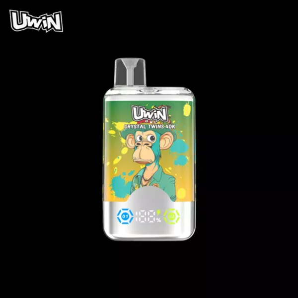 Uwin Twins Crystal 40000 Puffs Dubbele Smaak LED Display 0% 2% 3% 5% Lage Nicotine Oplaadbare Wegwerp Vapes Pen Bulk Aankoop Groothandel - ESCOVAPE - 4
