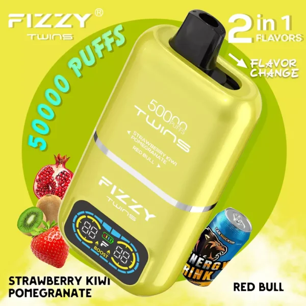 Fizzy Twins 50000 Puffs Double Flavor Digitale Weergave 2% 5% Lage Nicotine Oplaadbare Wegwerp Vapes Pen Bulk Aankoop Groothandel - ESCOVAPE - 12