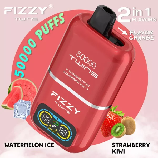 Fizzy Twins 50000 Puffs Double Flavor Digitale Weergave 2% 5% Lage Nicotine Oplaadbare Wegwerp Vapes Pen Bulk Aankoop Groothandel - ESCOVAPE - 13