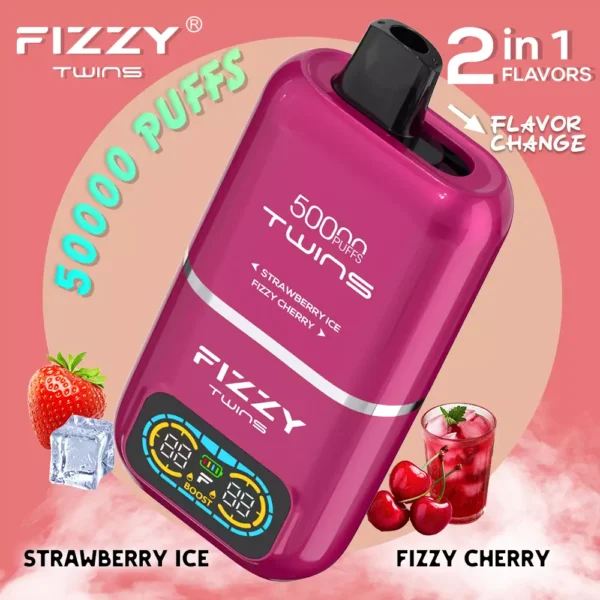 Fizzy Twins 50000 Puffs Double Flavor Digitale Weergave 2% 5% Lage Nicotine Oplaadbare Wegwerp Vapes Pen Bulk Aankoop Groothandel - ESCOVAPE - 9