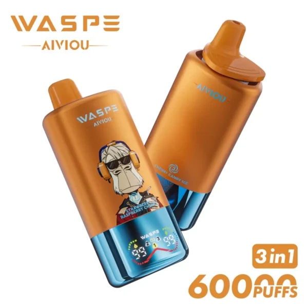 WASPE AIVIOU 60000 Puffs Triple Flavor LED obrazovka 0% 2% 5% Nízkonikotinové dobíjecí jednorázové vapey pero Hromadný nákup Velkoobchod - ESCOVAPE - 11
