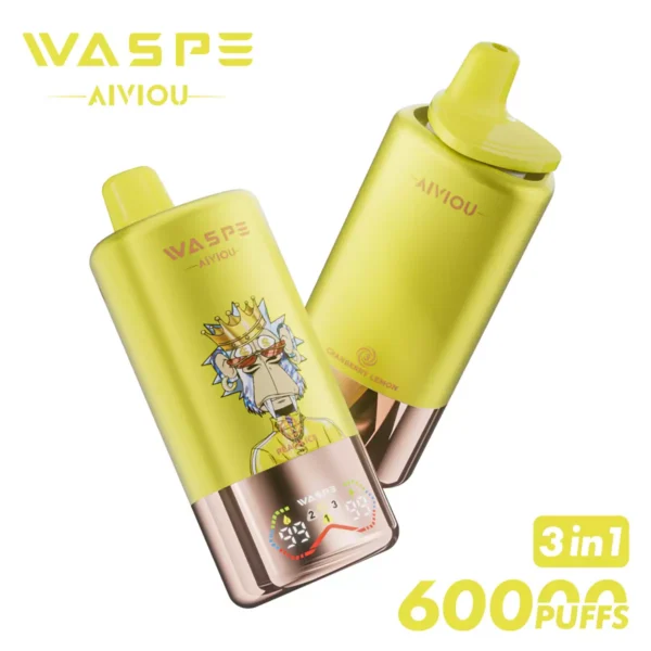 WASPE AIVIOU 60000 Puffs Triple Flavor LED obrazovka 0% 2% 5% Nízkonikotinové dobíjecí jednorázové vapeové pero Hromadný nákup Velkoobchod - ESCOVAPE - 12