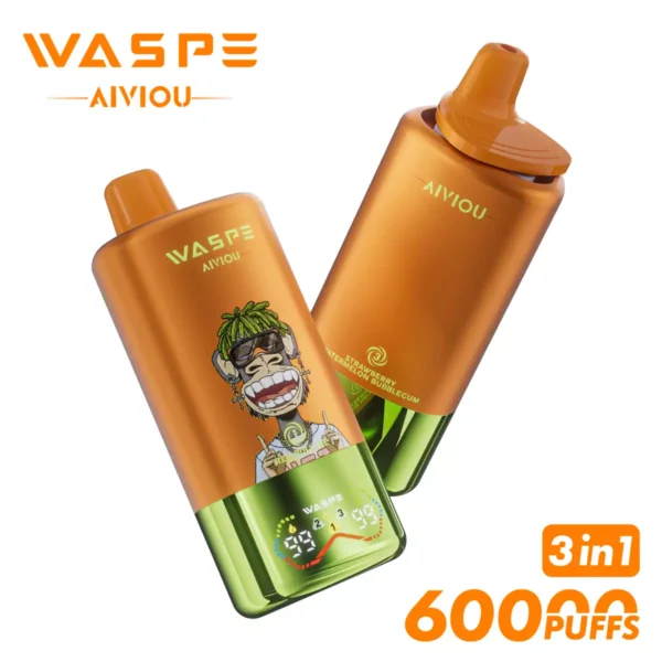 WASPE AIVIOU 60000 Puffs Triple Flavor LED obrazovka 0% 2% 5% Nízkonikotinové dobíjecí jednorázové vape pero Hromadný nákup Velkoobchod - ESCOVAPE - 5