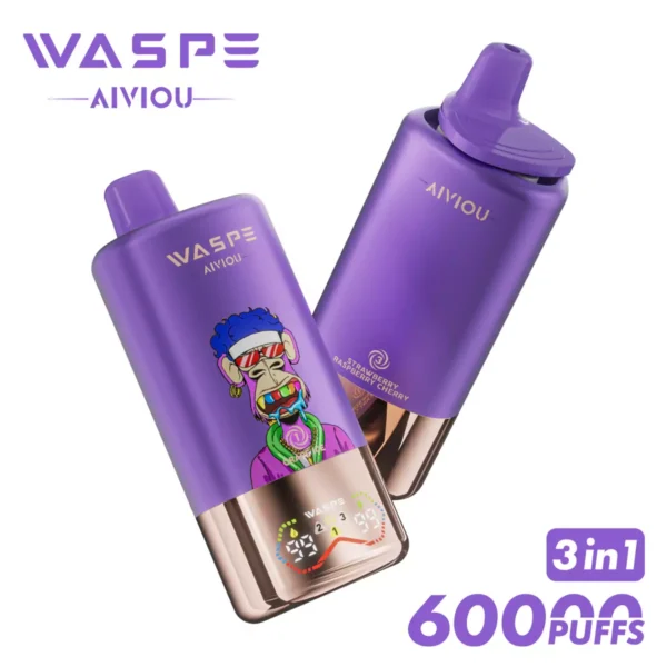 WASPE AIVIOU 60000 Puffs Triple Flavor LED obrazovka 0% 2% 5% Nízkonikotinové dobíjecí jednorázové vapey pero Hromadný nákup Velkoobchod - ESCOVAPE - 9
