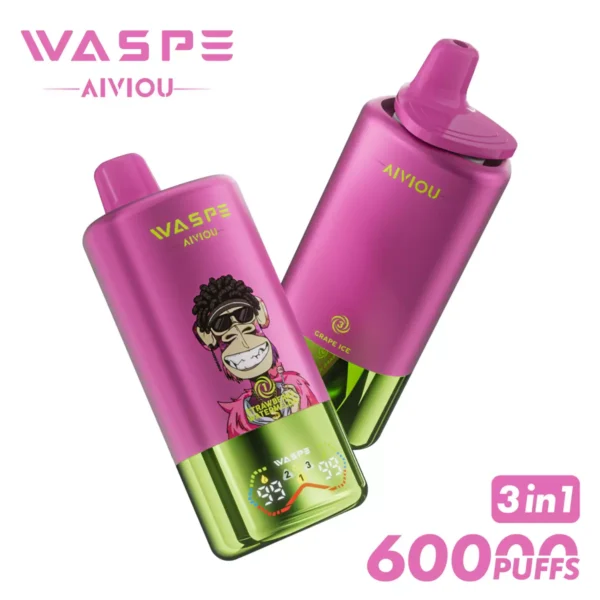 WASPE AIVIOU 60000 Puffs Triple Flavor LED obrazovka 0% 2% 5% Nízkonikotinové dobíjecí jednorázové vapeové pero Hromadný nákup Velkoobchod - ESCOVAPE - 13
